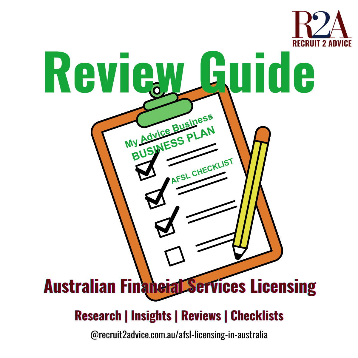 Recruit 2 Advice - Financial Planning Recruitment - AFSL Licensing Guide Checklist
